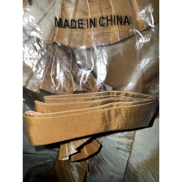 Victor Costa Occasion Gold Ruffle Belted‎ Jacket XS NWT QVC Glam Holiday Classic - Picture 9 of 9